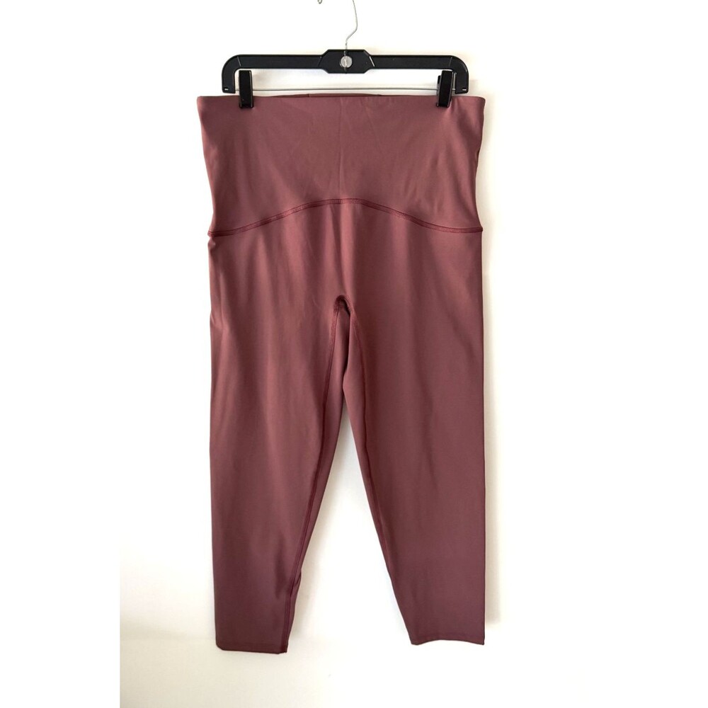 Spanx Booty Boost 7/8 Leggings Womens 1X Mauve Slimming Tummy Control